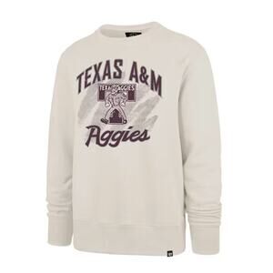 47 BRAND Texas A&M Aggies Shader Headline LS Crew Sweatshirt XXL Cream NWOT